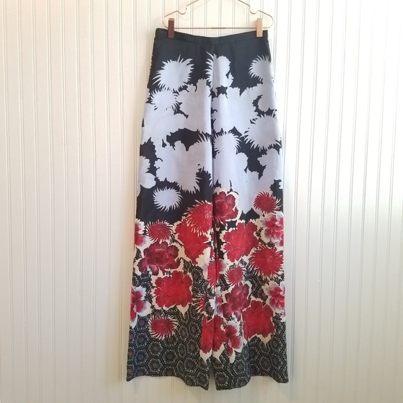 Topshop Colorful Floral Flowy Pants - Picture 2 of 4